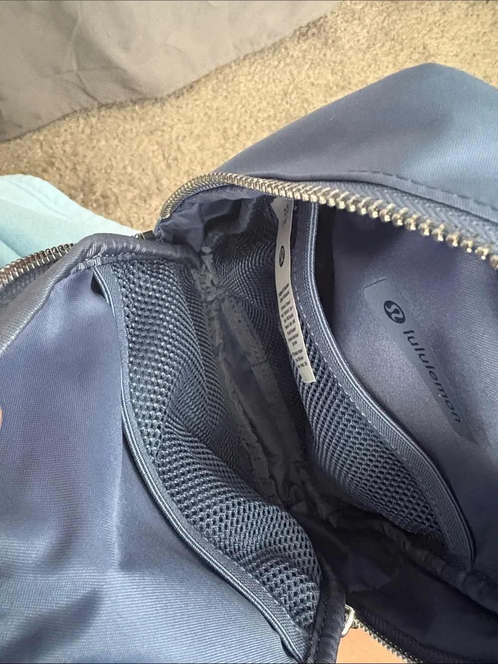 lululemon athletica navy blue crossbody sling